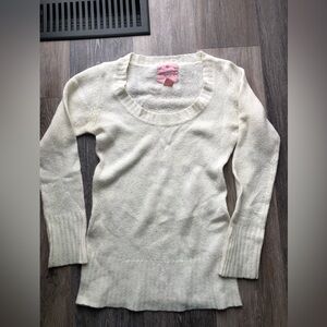 Heart n Crush Women's Off-White Sweater Long Sleeve Size Large